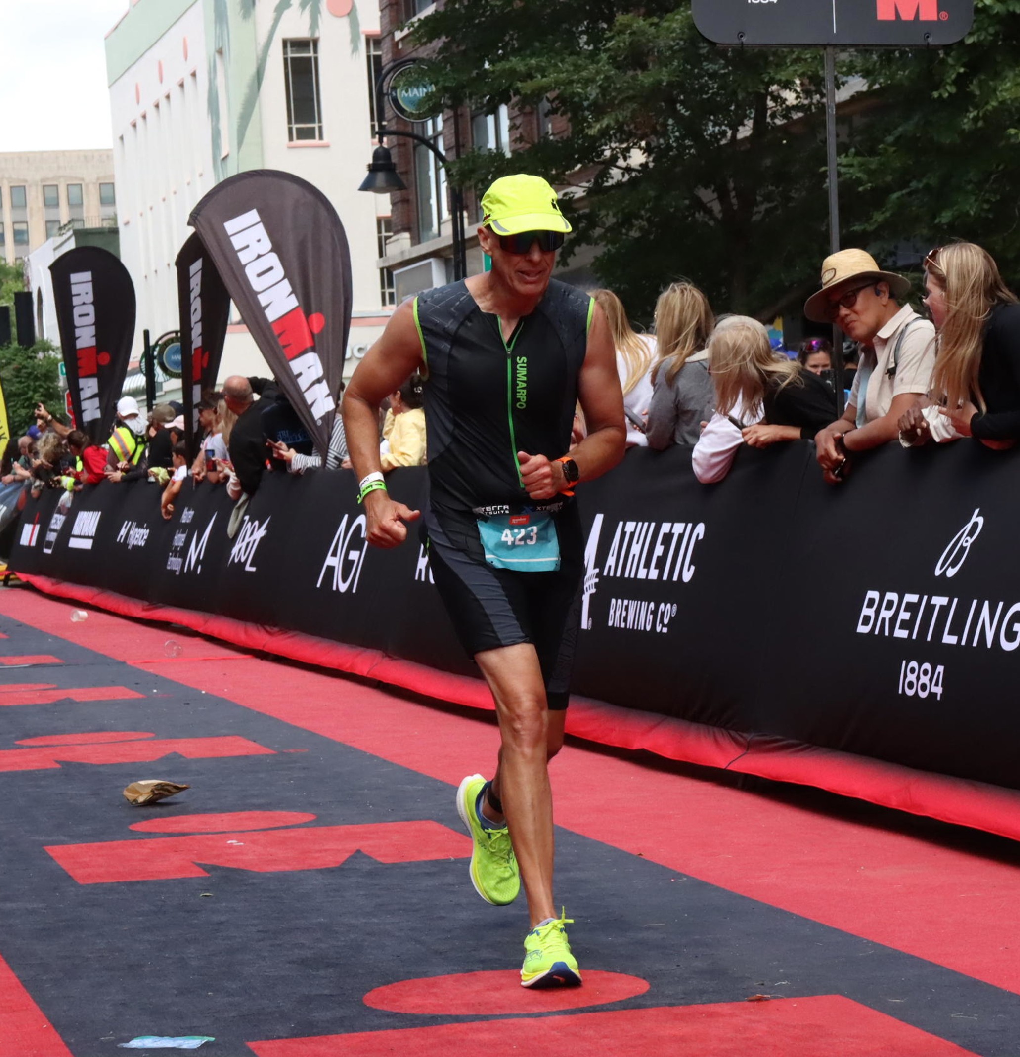 Diabetic Shape founder finishing an endurance event